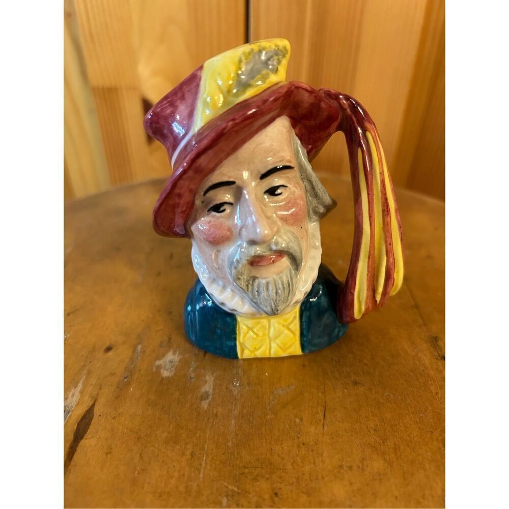 Vintage Artone England Sir Walter Raleigh Toby Mug Character Jug Staffordshire (